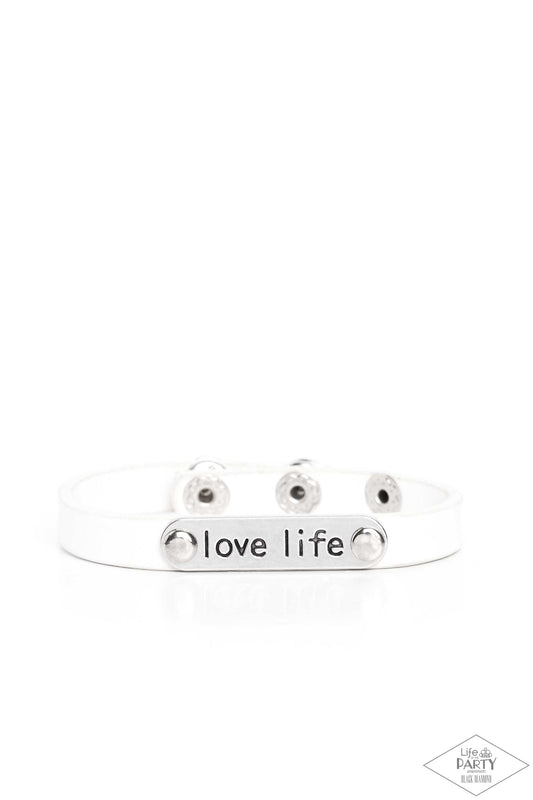 Love Life - White - Paparazzi Bracelet