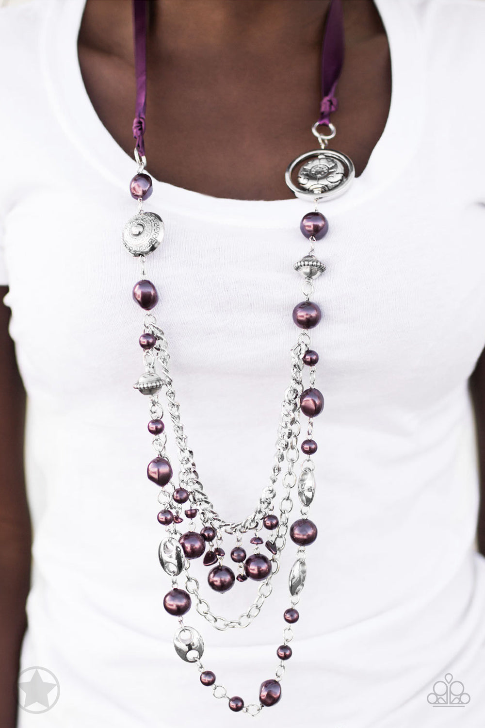 All The Trimmings - Purple - Paparazzi Necklace