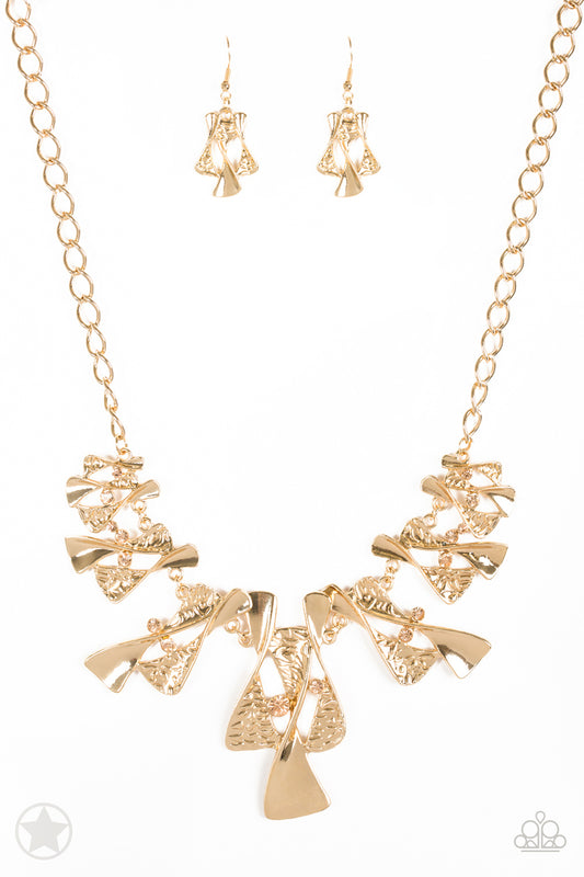 The Sands of Time - Gold Paparazzi Necklace