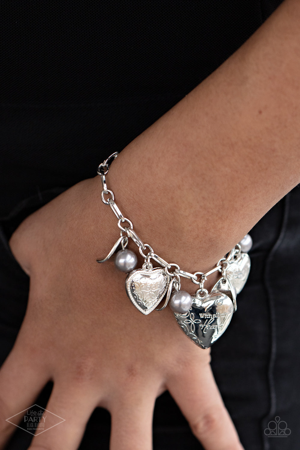 Love Will Find A Way Charm - Silver Paparazzi Bracelet