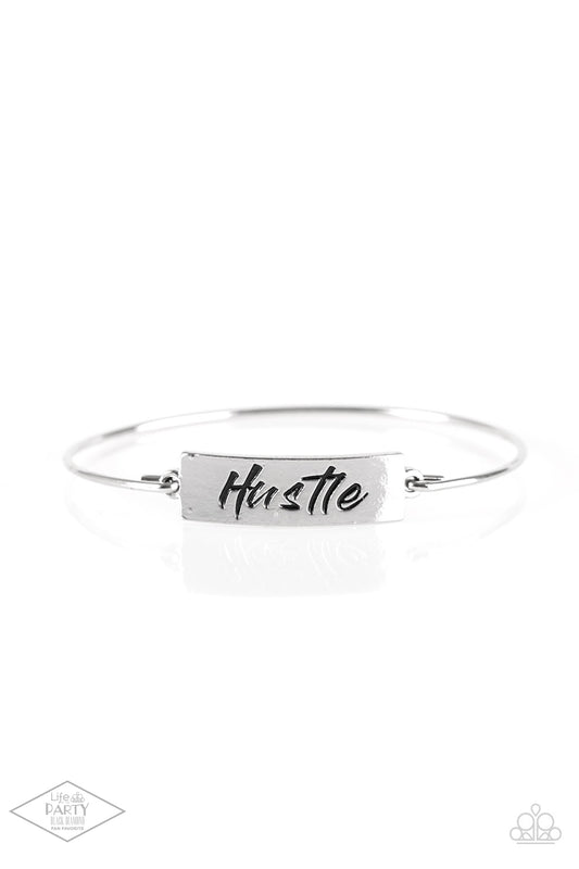 Hustle Hard - Silver - Paparazzi Bracelet