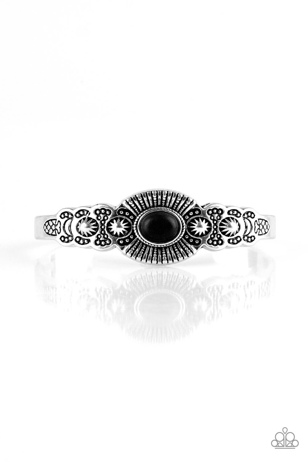 Wide Open Mesas - Black - Paparazzi Bracelet