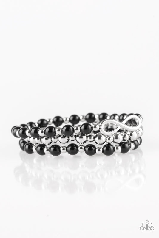 Immeasurably Infinite - Black - Paparazzi Bracelet