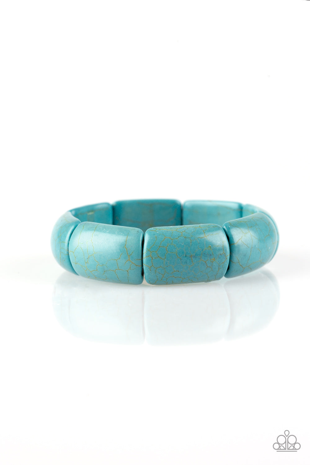 Peace Out - Blue Stretch Bracelet