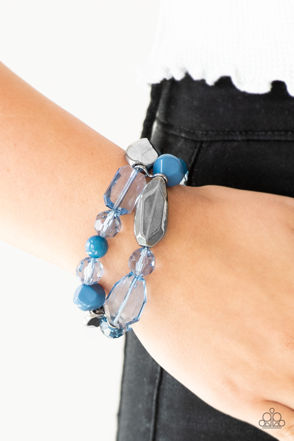 Rockin Rock Candy - Blue - Paparazzi Bracelet