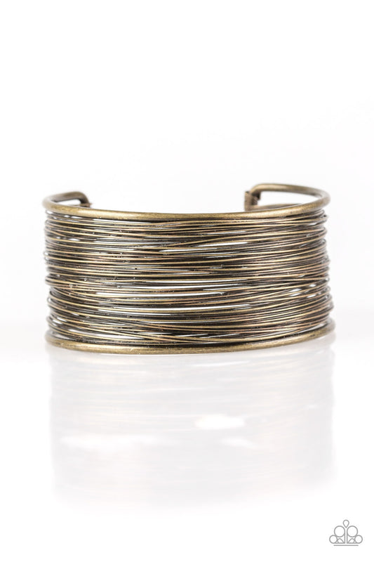 Wire Warrior - Brass - Paparazzi Bracelet