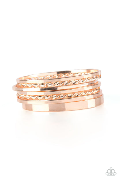 Basic Blend - Rose Gold - Paparazzi Bracelets