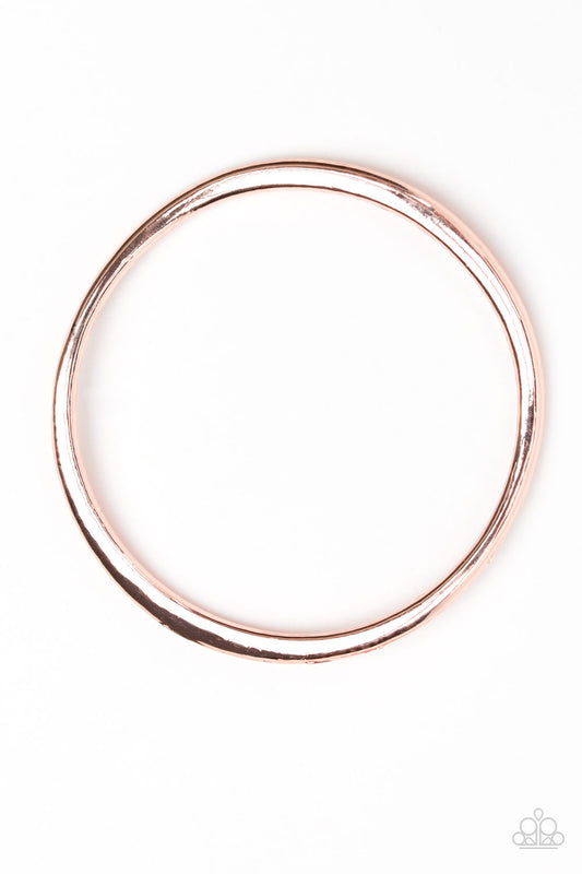 Awesomely Asymmetrical - Rose Gold - Paparazzi Bracelet