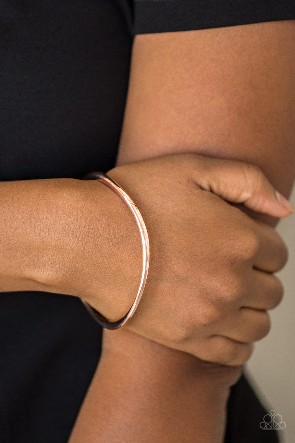 Awesomely Asymmetrical - Rose Gold - Paparazzi Bracelet