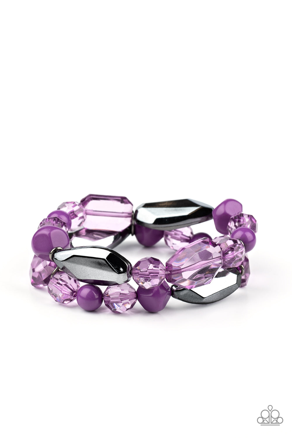 Rockin Rock Candy - Purple Stretch Bracelet