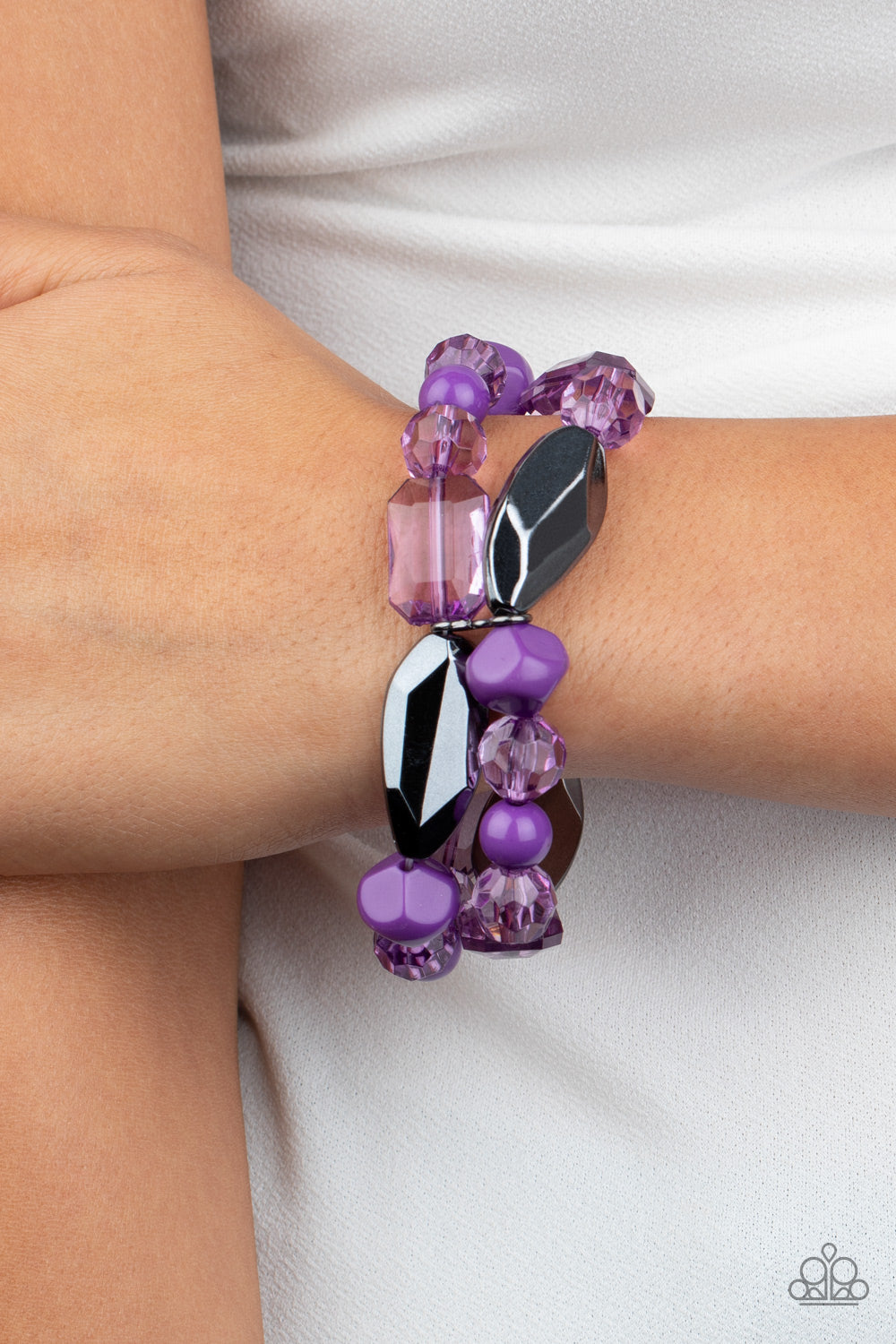 Rockin Rock Candy - Purple Stretch Bracelet