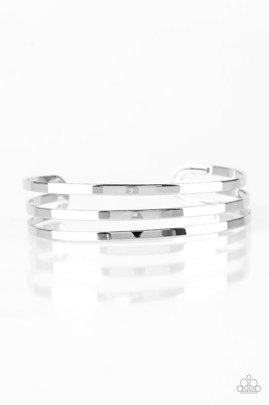 Street Sleek - Silver - Paparazzi Bracelet