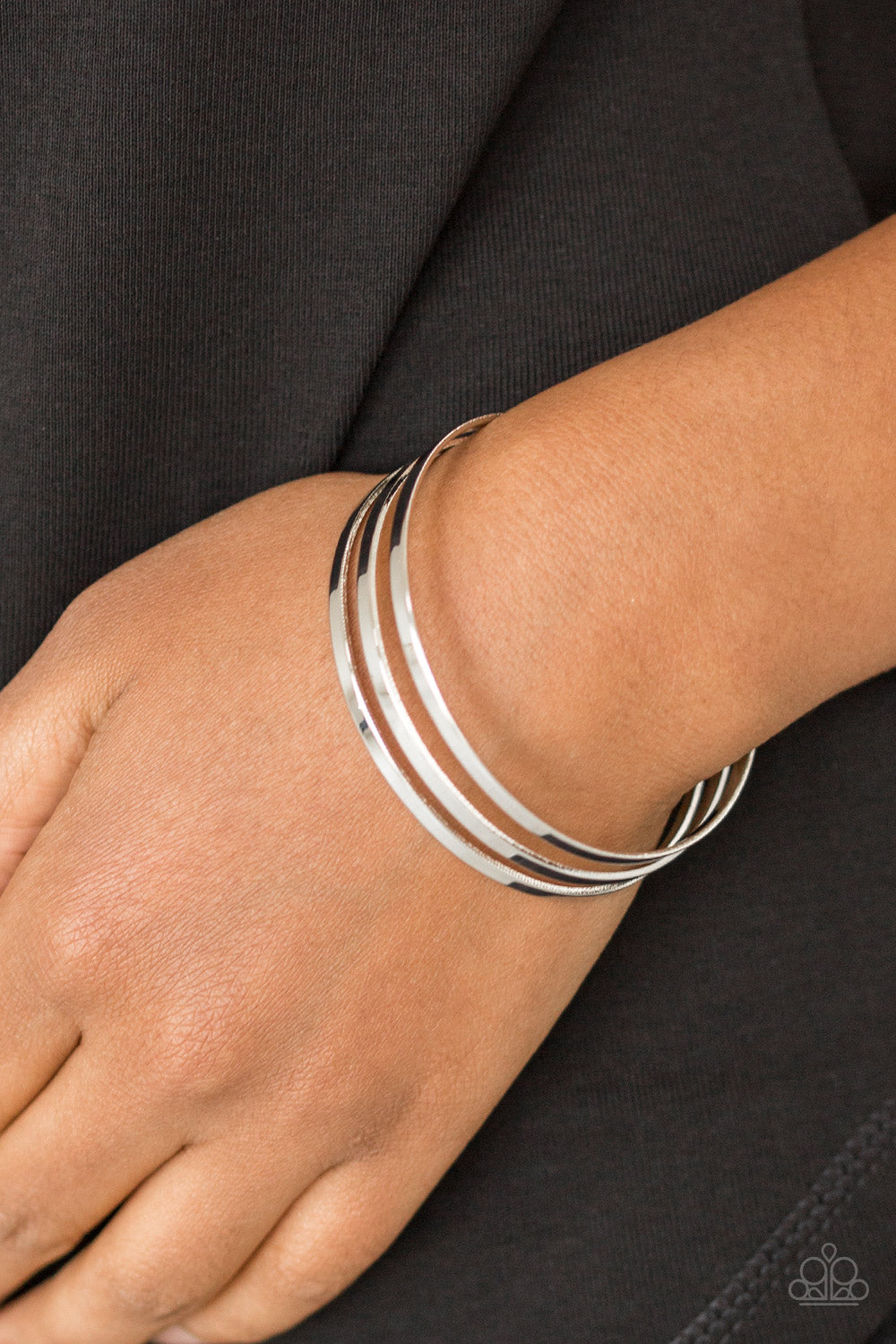 Street Sleek - Silver - Paparazzi Bracelet