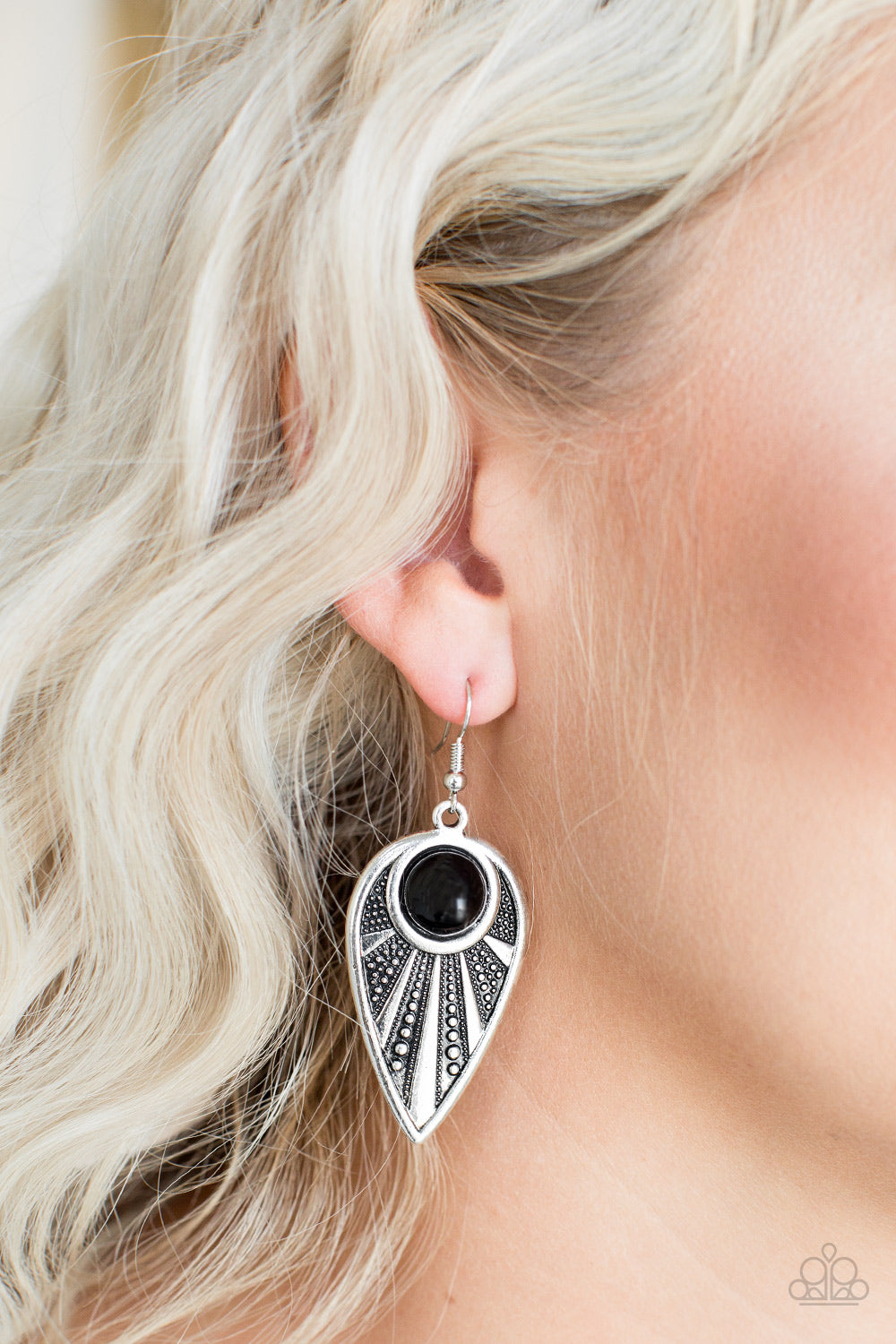 Take A WALKABOUT - Black - Paparazzi Earrings