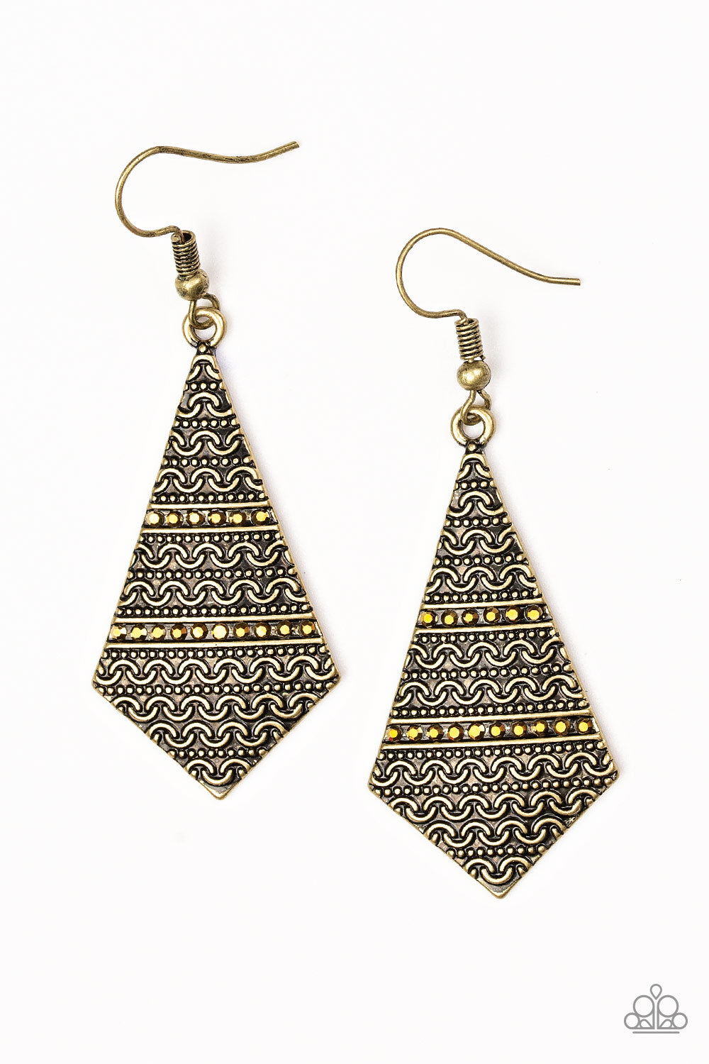 Terra Trending - Brass - Paparazzi Earrings