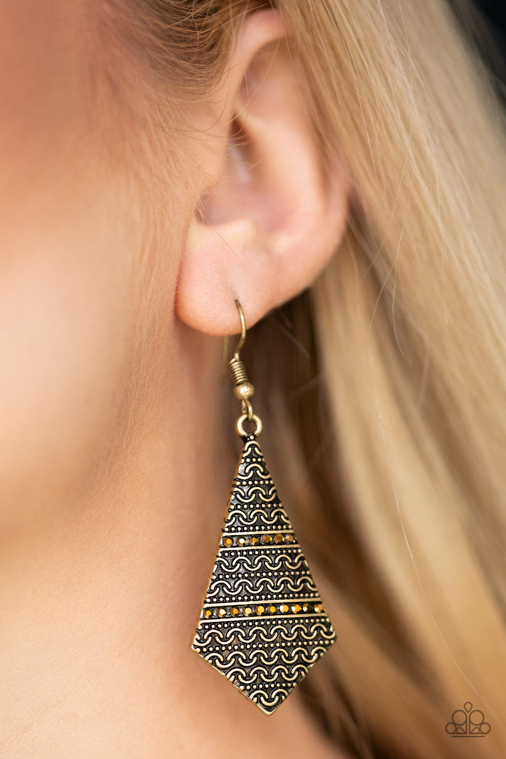 Terra Trending - Brass - Paparazzi Earrings