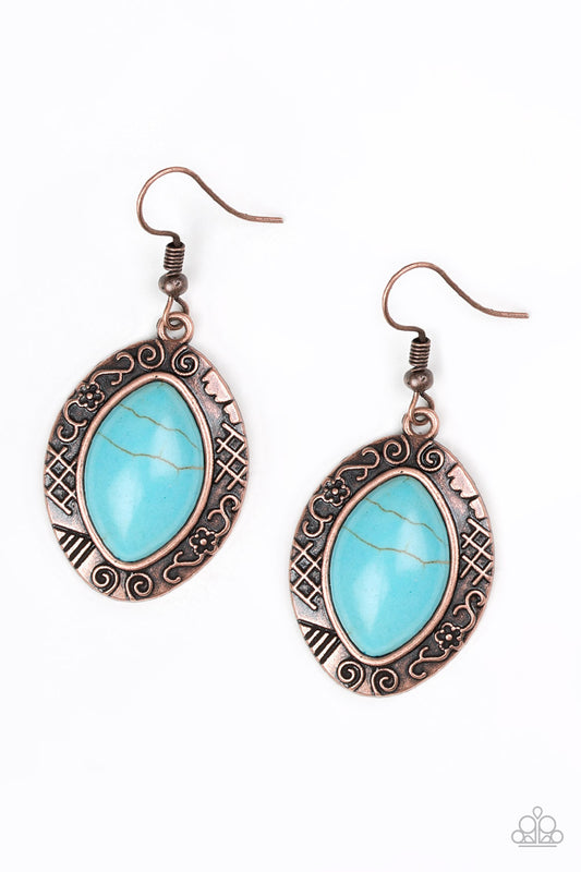 Aztec Horizons - Copper - Paparazzi Earrings