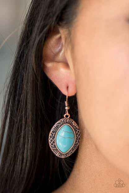 Aztec Horizons - Copper - Paparazzi Earrings
