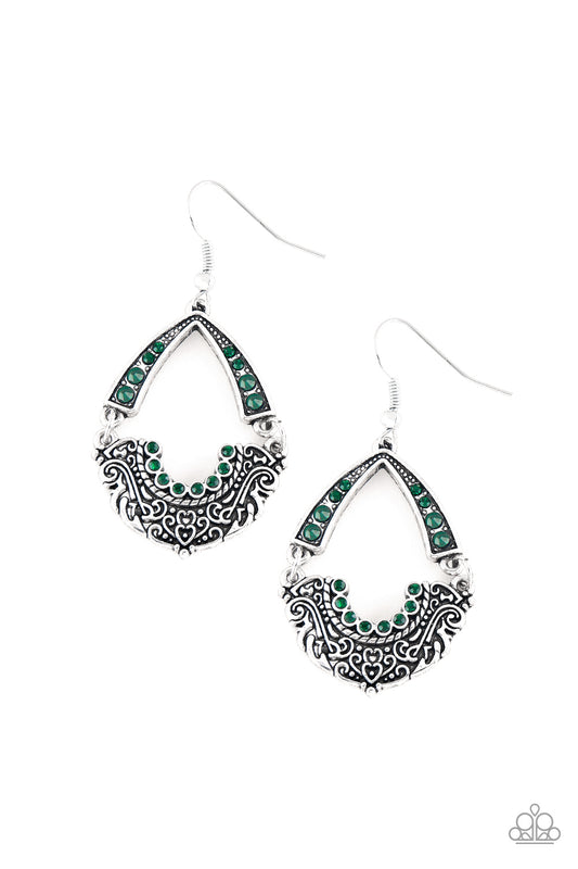Royal Engagement - Green - Paparazzi Earrings