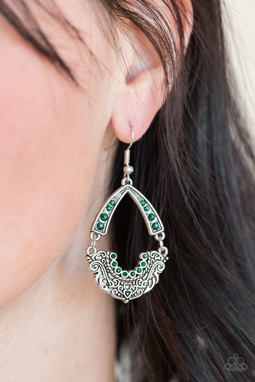 Royal Engagement - Green - Paparazzi Earrings