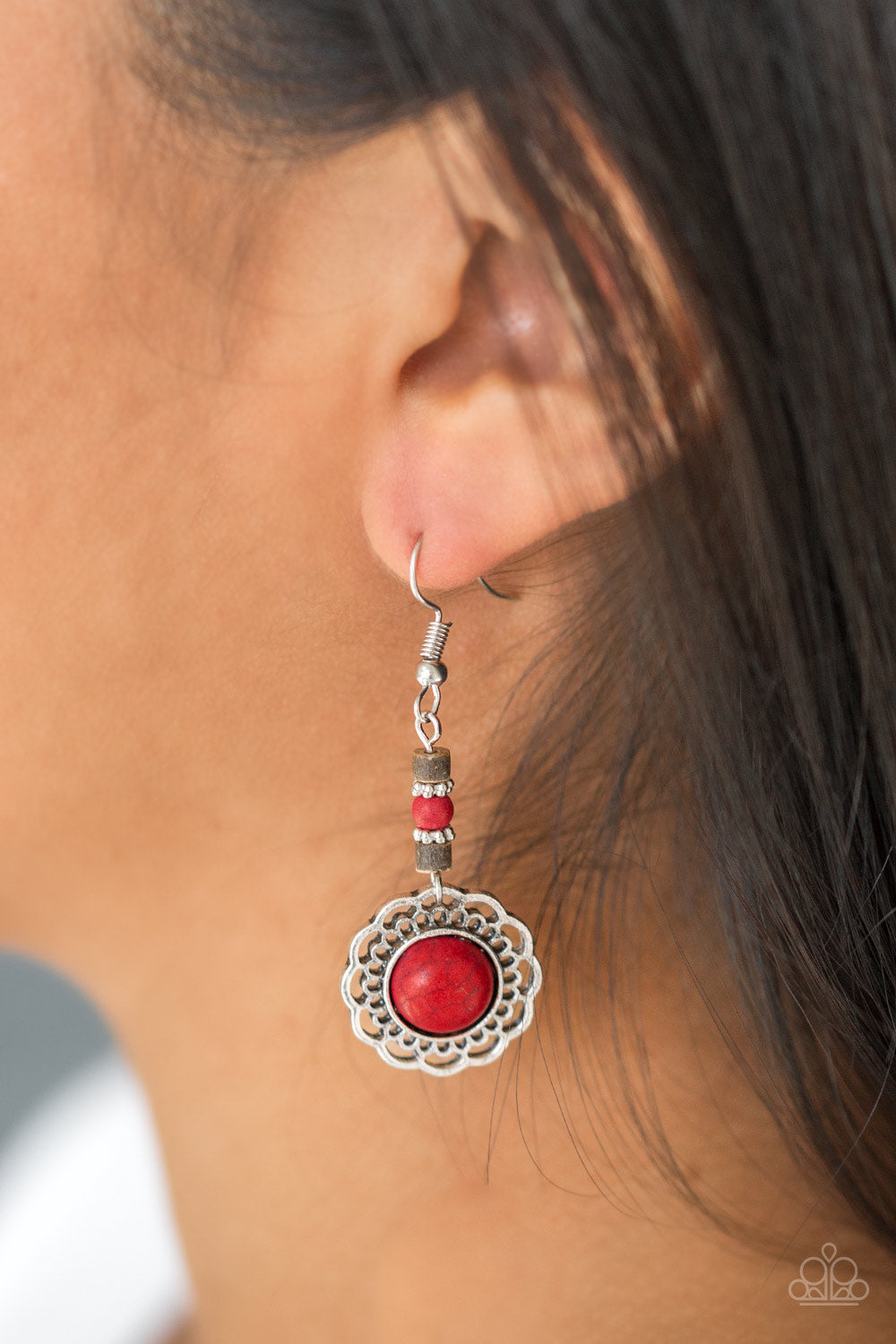 Desert Bliss - Red - Paparazzi Earrings