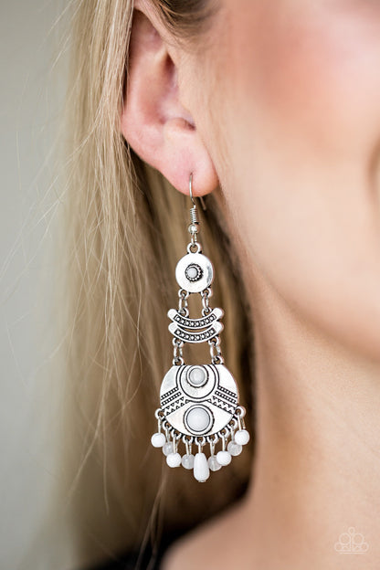 Tropic Tribe - White Earrings