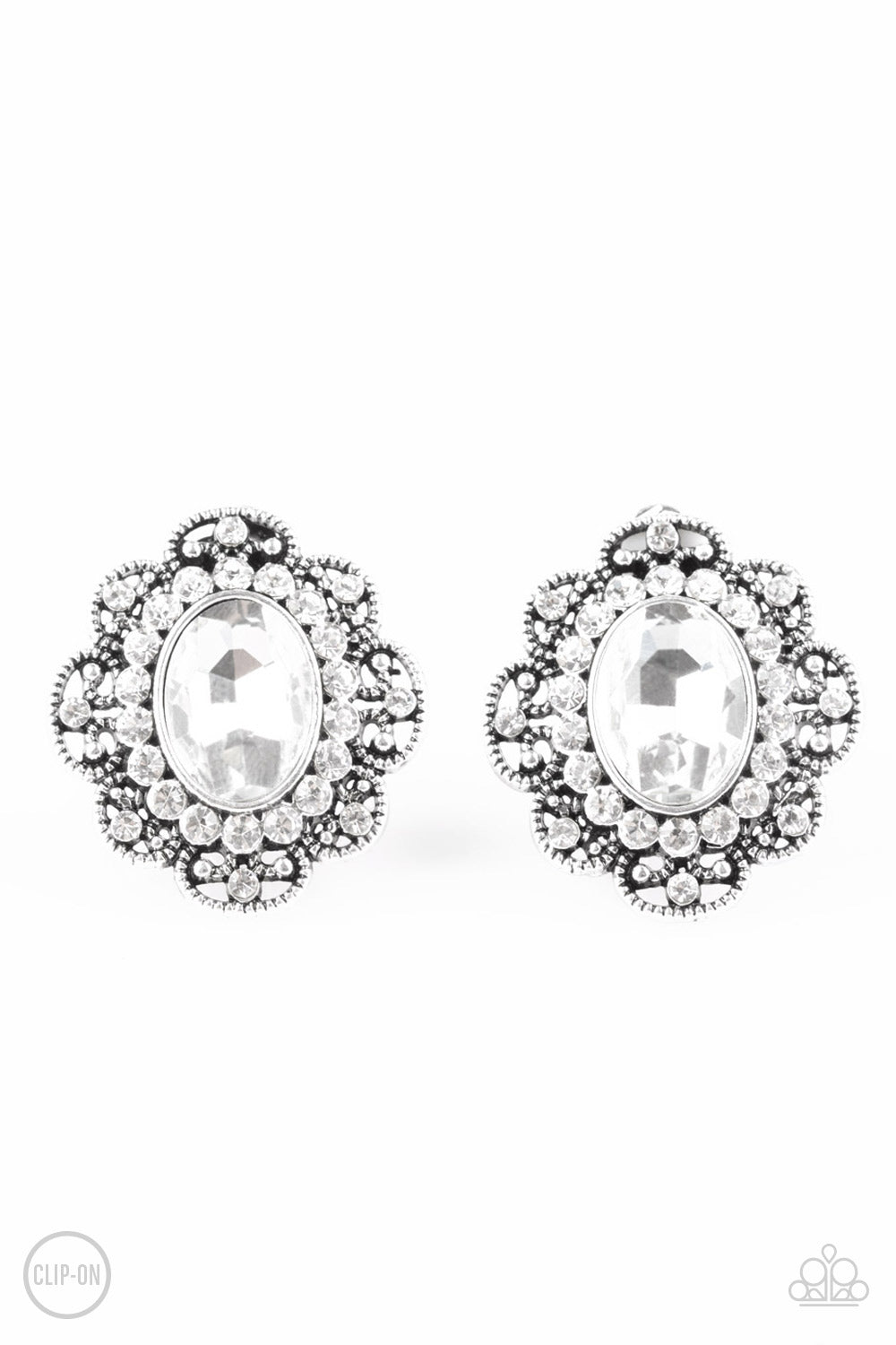 Dine and Dapper - White - Paparazzi Earrings