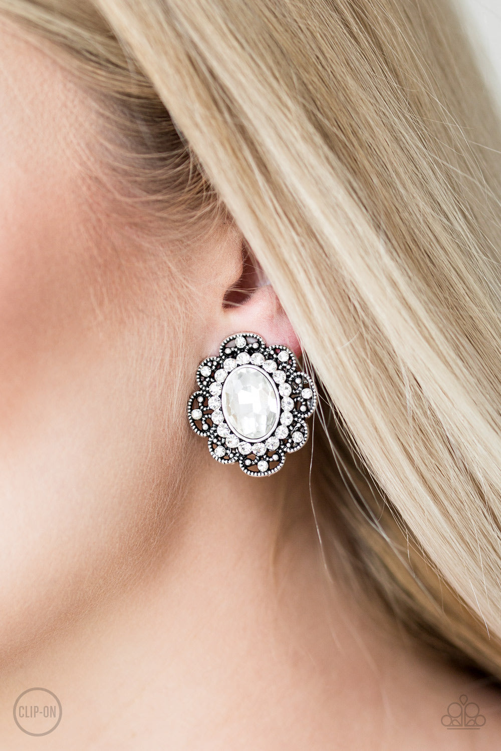 Dine and Dapper - White - Paparazzi Earrings