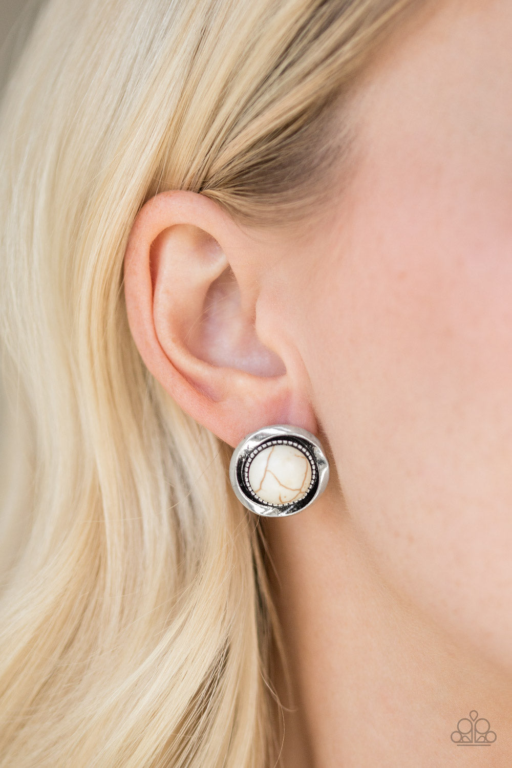 Out Of This Galaxy - White - Paparazzi Earrings