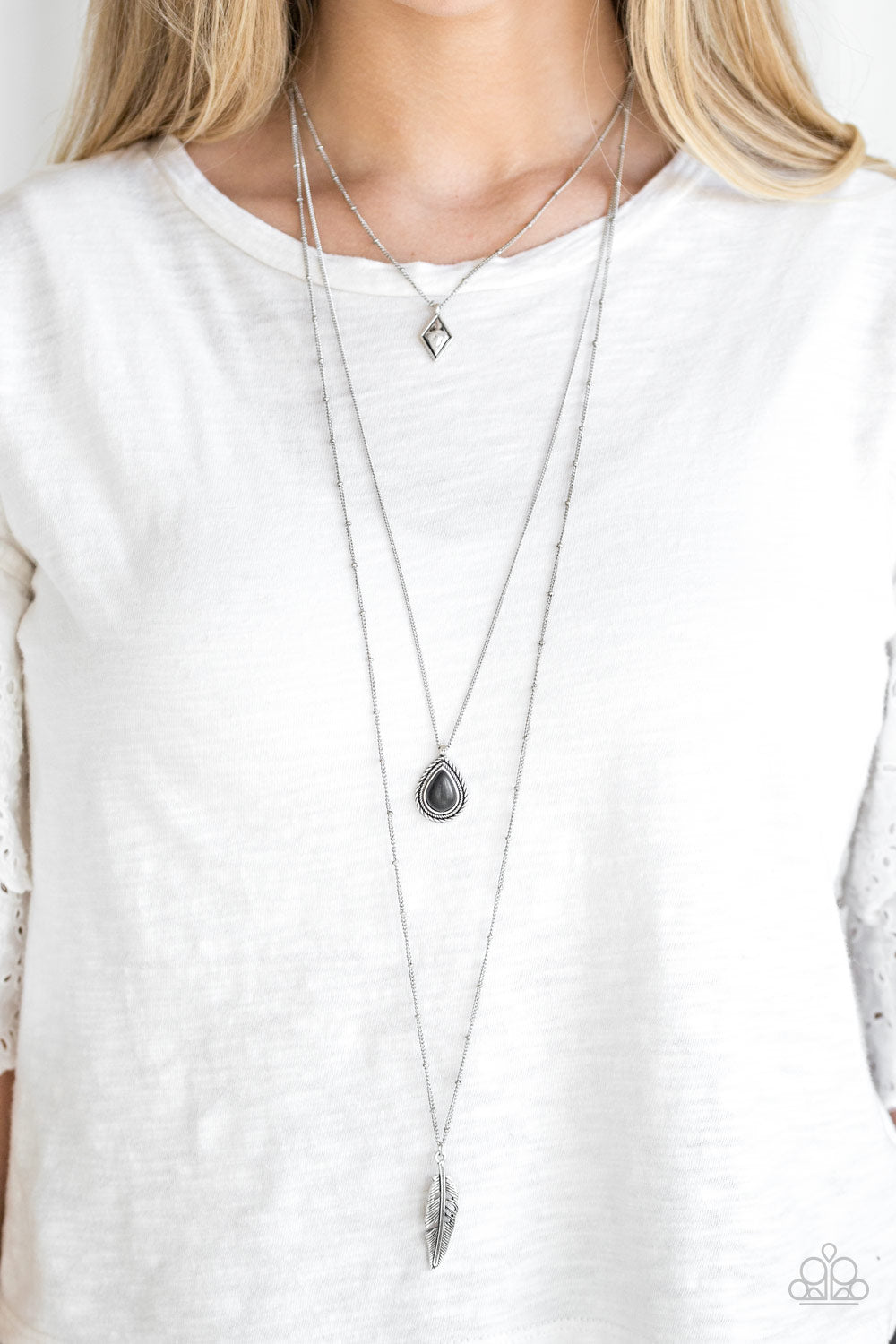 Fly The Coop - Black - Paparazzi Necklace