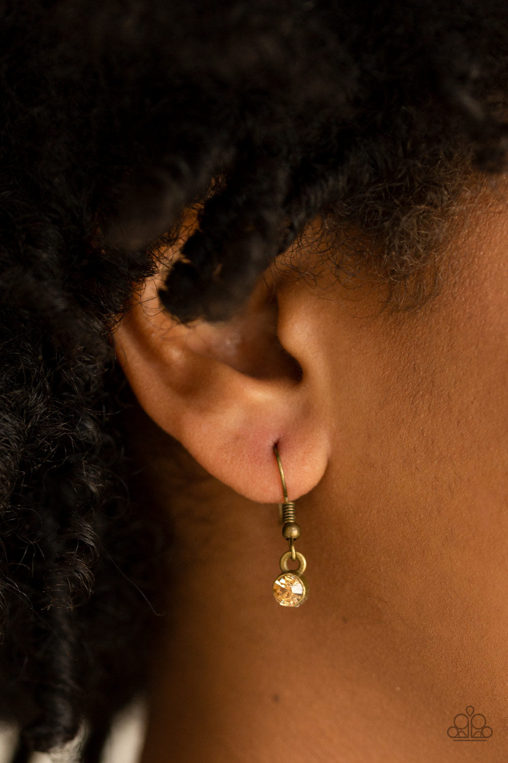 Stylishly Square - Brass - Paparazzi Necklace