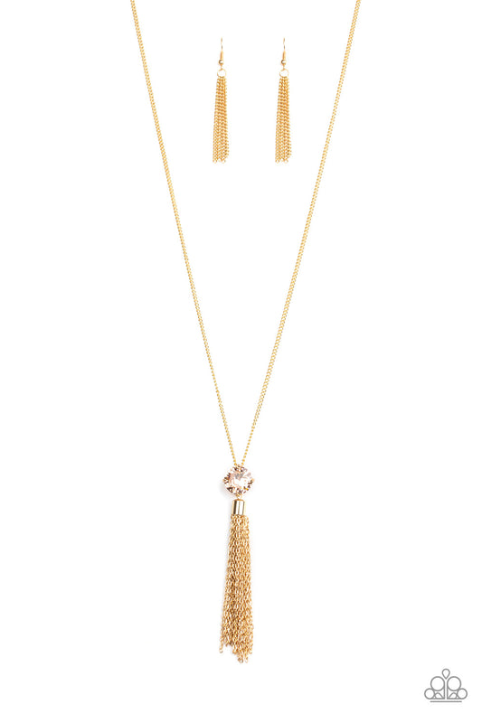 Five-Alarm FIREWORK - Gold - Paparazzi Necklace