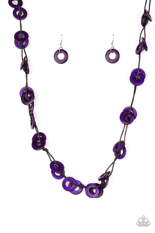 Waikiki Winds - Purple - Paparazzi Necklace