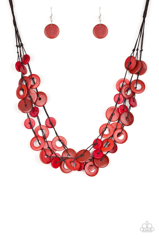 Wonderfully Walla Walla - Red - Paparazzi Necklace