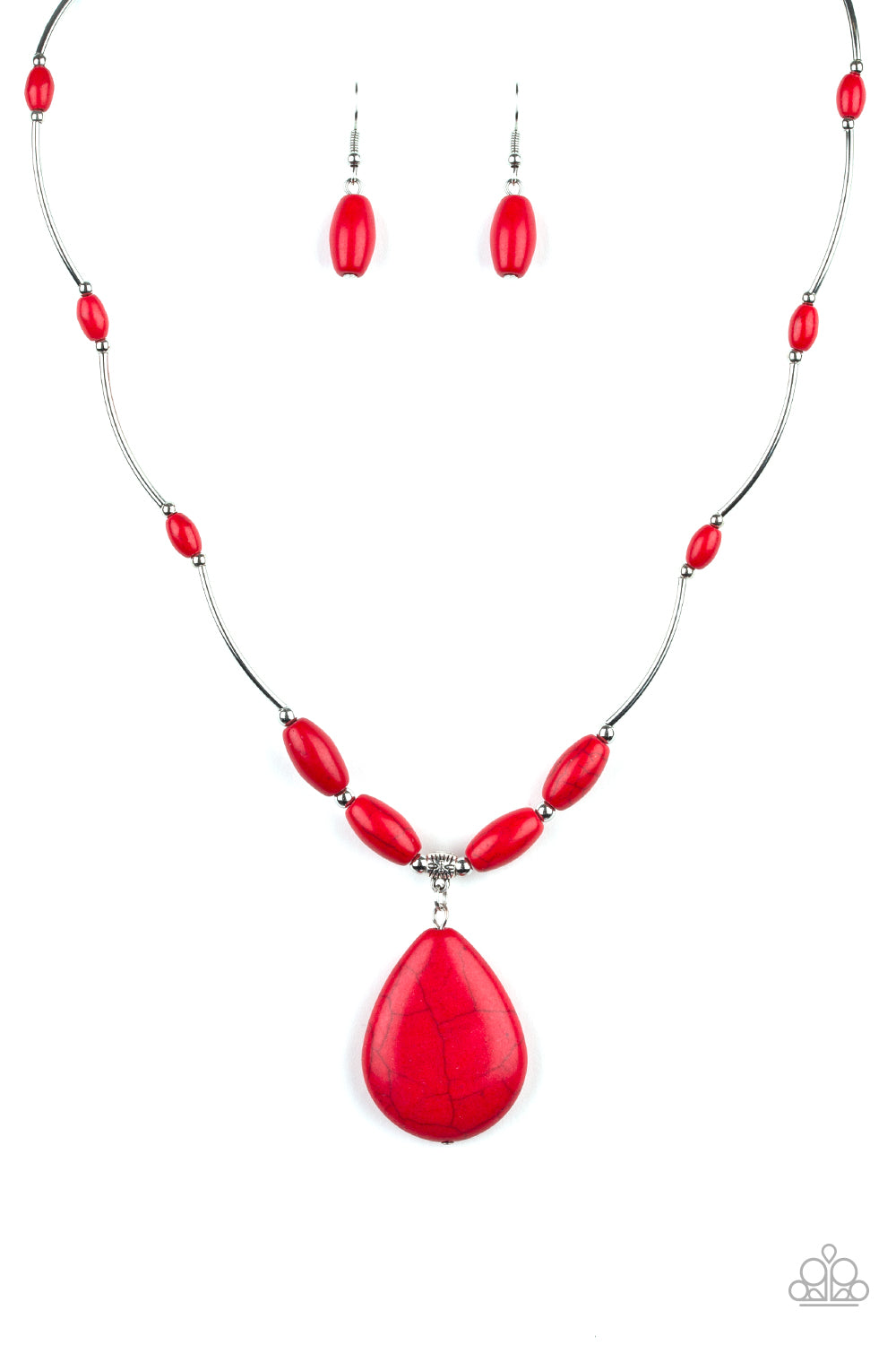 Explore The Elements - Red - Paparazzi  Necklace