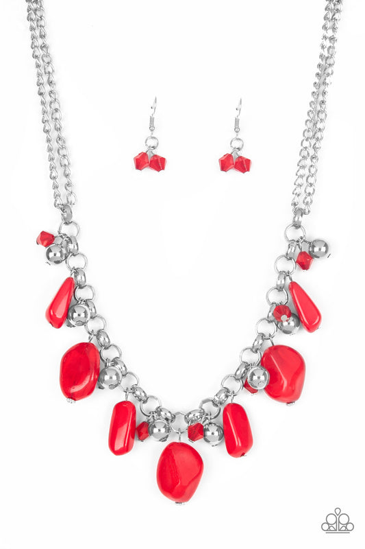 Grand Canyon Grotto - Red - Paparazzi Necklace