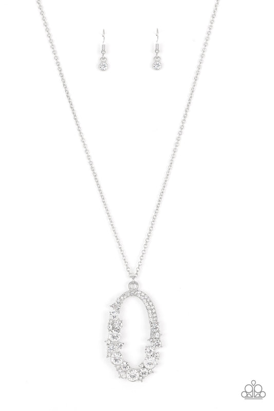 Spotlight Social - White - Paparazzi Necklace