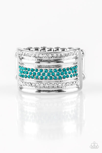 Top Dollar Drama - Blue - Paparazzi Ring