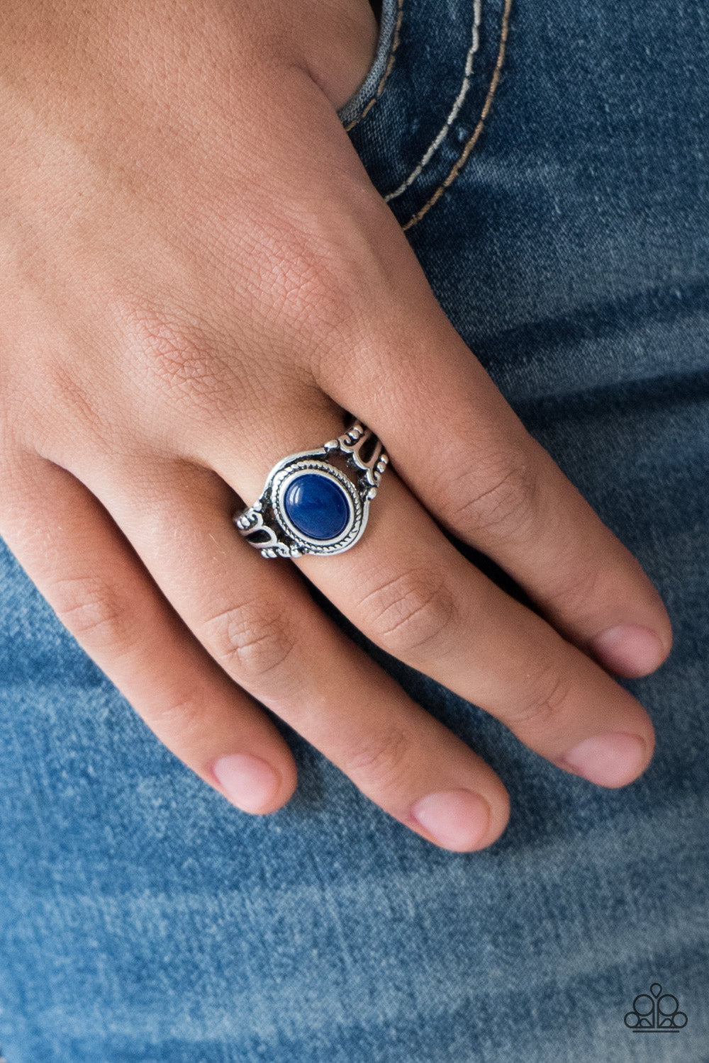 Peacefully Peaceful - Blue - Paparazzi Ring