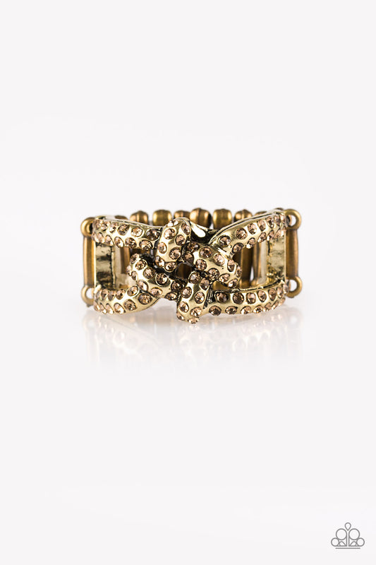 Can Only Go Upscale From Here - Brass - Paparazzi Ring