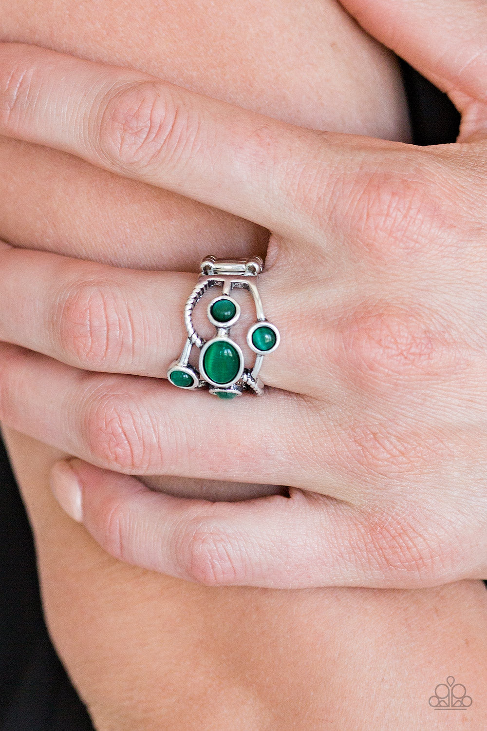 Moon Mood - Green -Paparazzi Ring