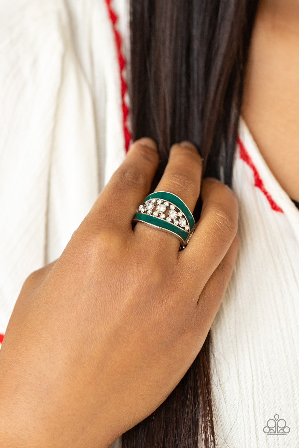 Trending Treasure - Green - Paparazzi Ring