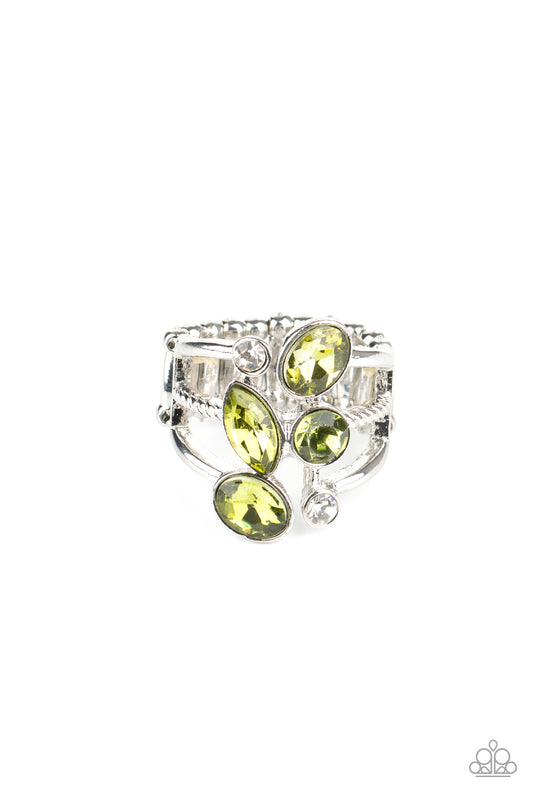 Metro Mingle - Green - Paparazzi Ring