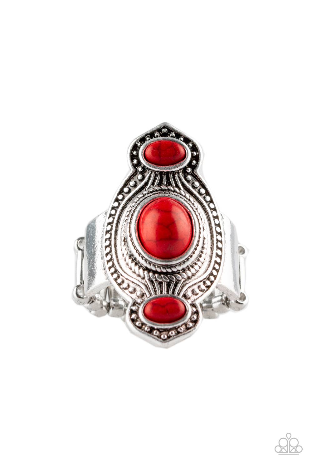 Dune Drifter - Red - Paparazzi Ring