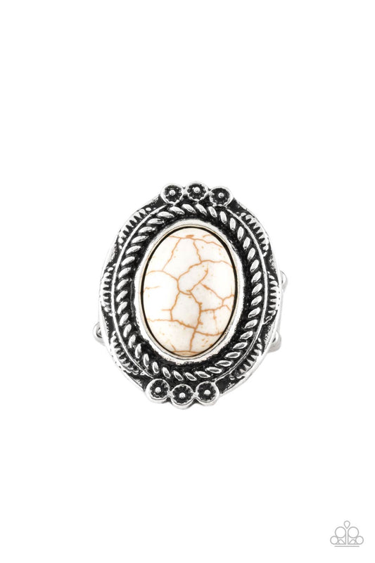 Tumblin Tumbleweeds White - Paparazzi Ring