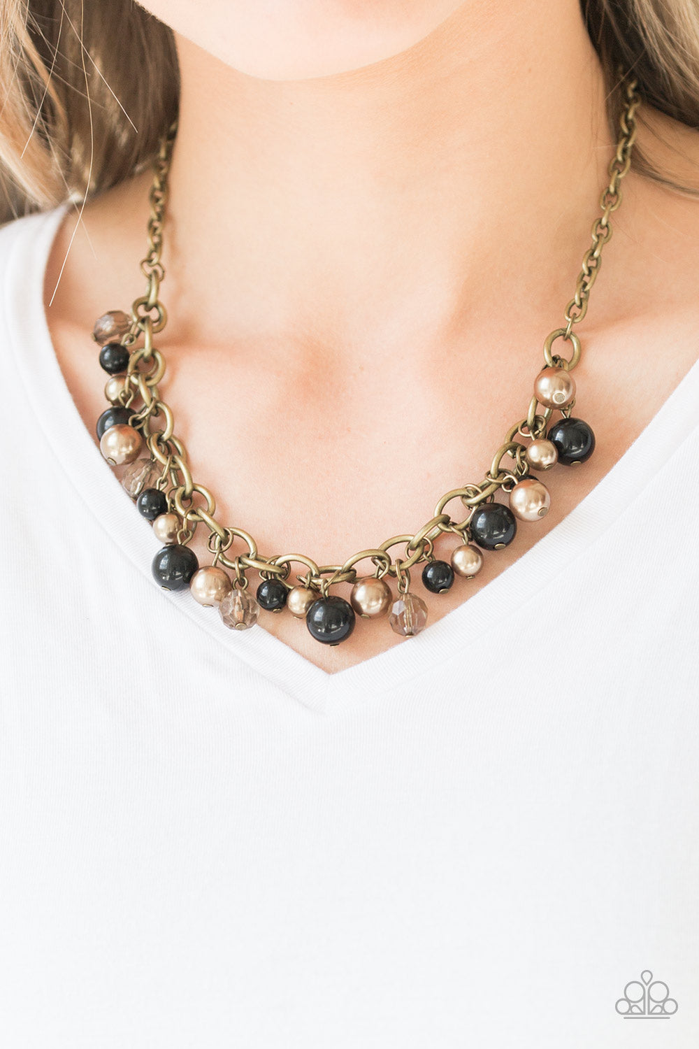 The Grit Crowd - Black - Paparazzi Necklace and Grit and Glamour - Black - Paparazzi Bracelet Set
