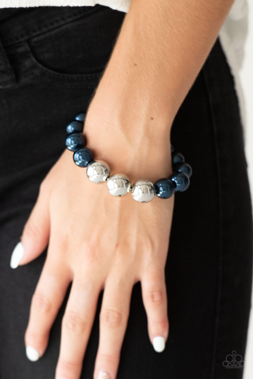 All Dressed UPTOWN - Blue Paparazzi Bracelet