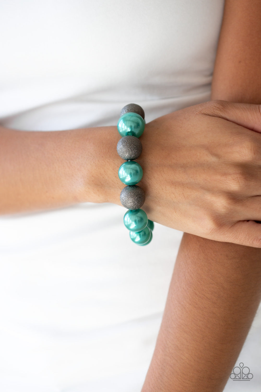 Humble Hustle - Green Stretch Bracelet