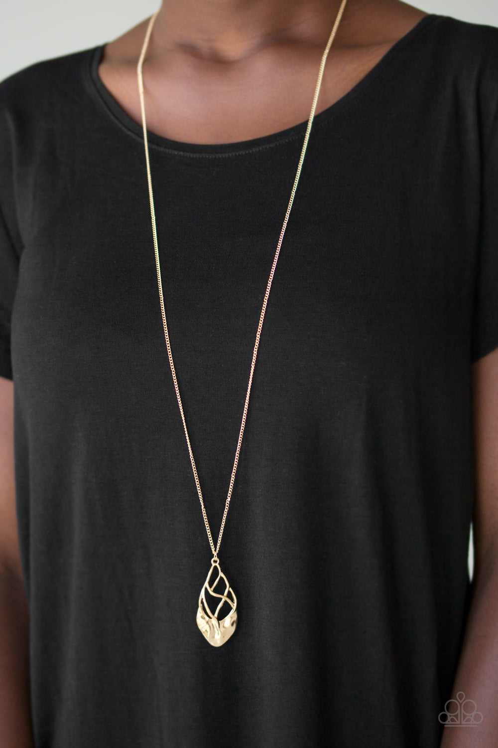 Swank Bank - Gold Necklace and Super Swanky - Gold - Paparazzi Earrings Paparazzi Set