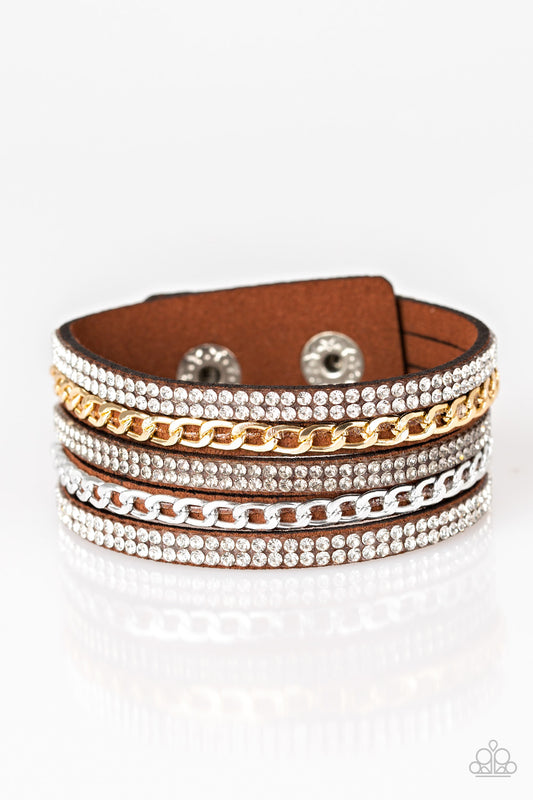 Fashion Fiend - Brown Snap Bracelet